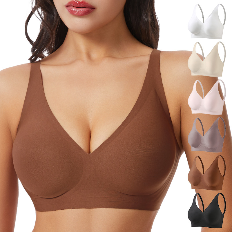 Wirefree Bra Comfort - บราไร้โครงแบบเจลลี่ คัพวีลึก สำหรับผู้หญิง แบบไร้ตะเข็บ 3 มิติ