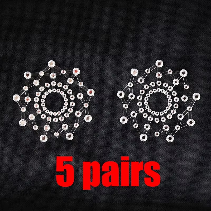 Strapless Bra Adhesive - คู่เซ็กซี่หัวนมโปร่งใส Self กาว Breathable สบายสติกเกอร์ Rhinestone