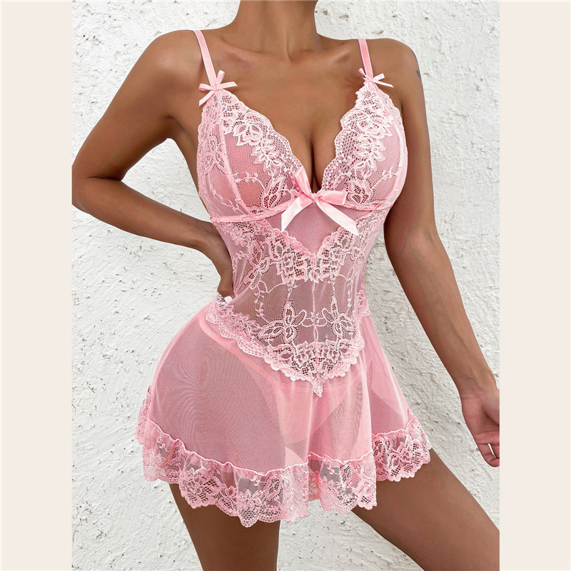 Sheer Mesh Bra - ชุดนอนซีทรูลูกไม้เซ็กซี่สำหรับผู้หญิง ชุดบอดี้สูทแบบเปิดบรา ชุดชั้นในวาบหวิวสำหรับโอกาสพิเศษ