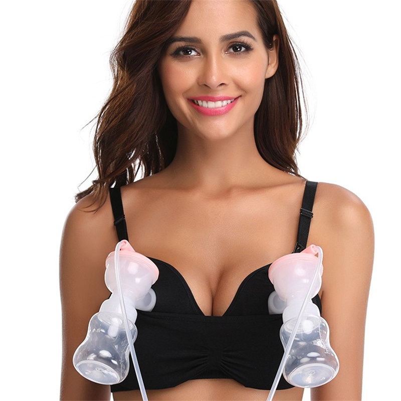 Nursing Bra Clip - มือฟรีสูบน้ําพยาบาล Bra ผู้หญิงสําหรับเต้านมพิเศษชุดชั้นในคลอดบุตรให้นมบุตร Bras สามารถสวมใส่ตลอดทั้งวันเสื้อผ้าการตั้งครรภ์