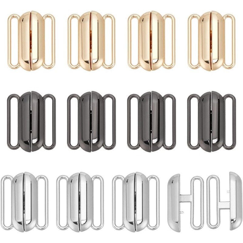 Nursing Bra Clip - 12 ชุด 3 สีปิดด้านหน้าบิกินี่ Clasp Clicker