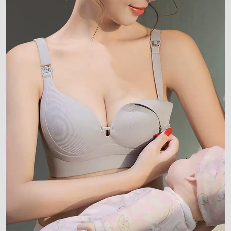 Nursing Bra Clip - พยาบาลสตรีชุดชั้นในหลังคลอดให้นมบุตรพิเศษหญิงตั้งครรภ์ Anti-sagging รวบรวมขนาดใหญ่สบาย Bra