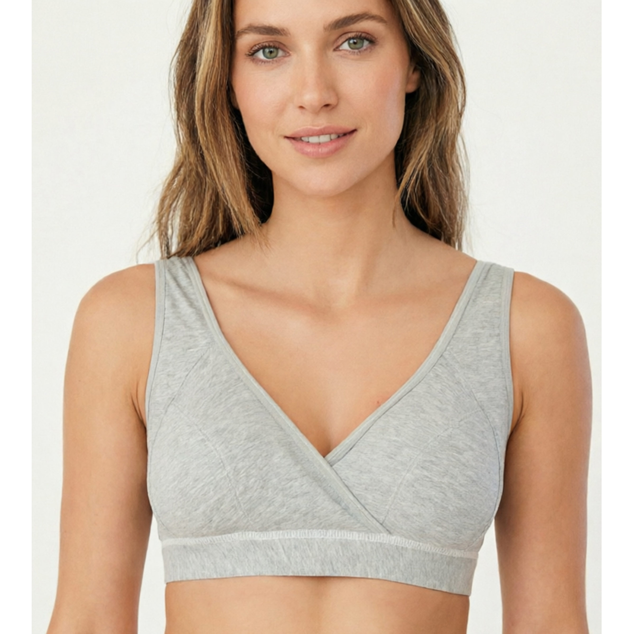 Nursing Bra Clip - บราให้นมบุตรแบบไร้สาย ระบายอากาศได้ดี ผลิตจากผ้าฝ้าย บราไขว้สำหรับคุณแม่ตั้งครรภ์และให้นมบุตร