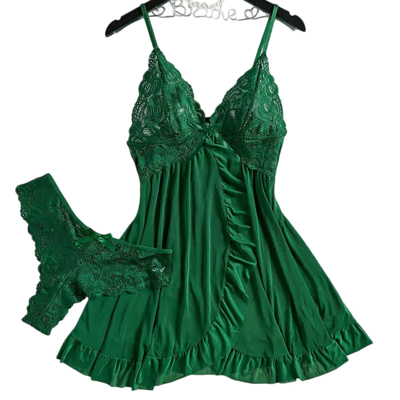 Sheer Mesh Bra - Soft Sheer Nighty ชุดนอนขาย Nightgowns Dark