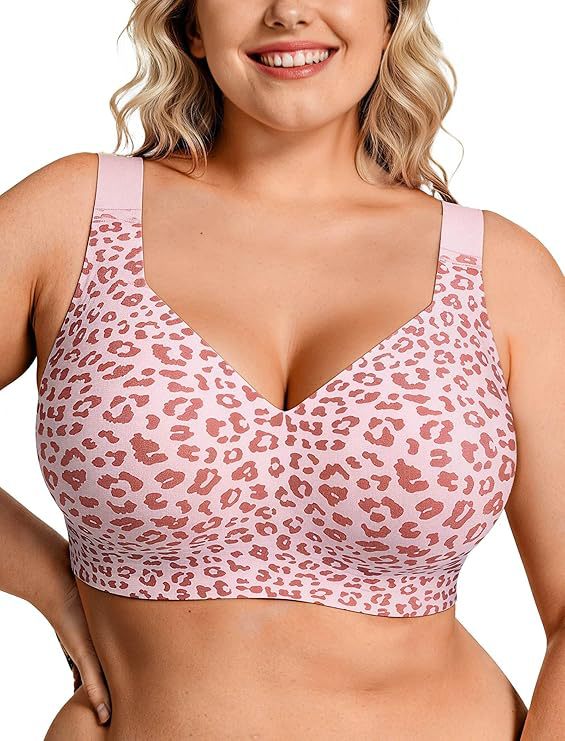Plunge Bra Push Up - บราไร้สายสำหรับสาวพลัสไซส์ บราเจลลี่แบบไร้ตะเข็บ รองรับเต้าเต็มรูปแบบ ไม่มีโครงเสริม ยกกระชับทรง ใส่สบายสำหรับทุกวัน