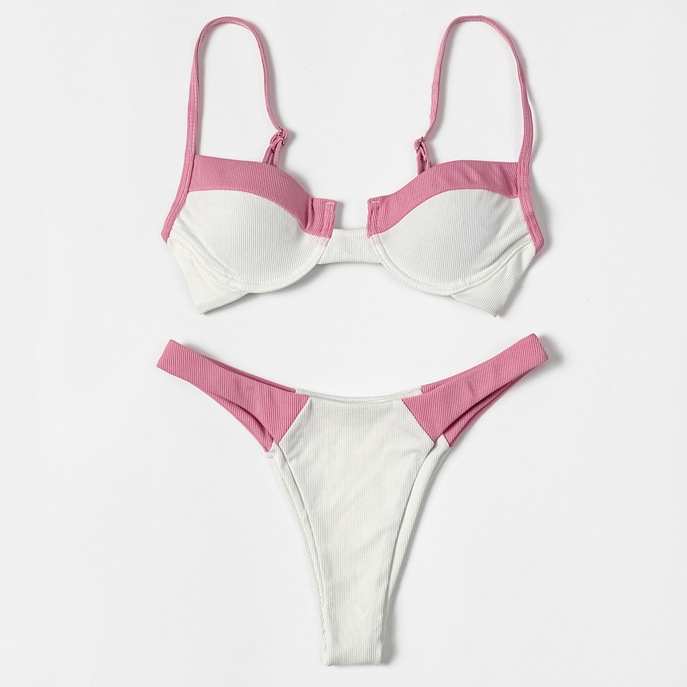 Underwire Bra Padded - ZTVitality Ribbed Splicing เซ็กซี่บิกินี่2022ใหม่มาถึง Underwire เบาะ