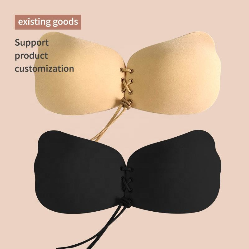 Strapless Bra Adhesive - เทปซิลิโคนลาเท็กซ์แบบมีปีก รูปทรงปีกนก ไร้สายรัด ไร้สายรัดไหล่ ติดเองได้ ช่วยเสริมหน้าอก