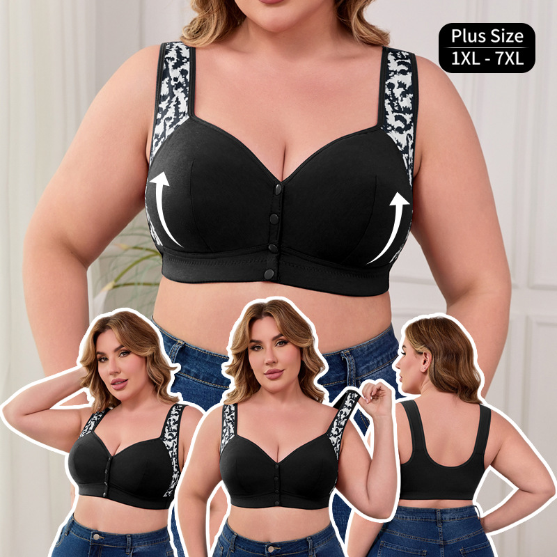 Wirefree Bra Comfort - บราไร้โครง ไซส์ XL-7XL บราแบบติดตะขอหน้า สำหรับผู้หญิง ไม่มีโครงเหล็ก