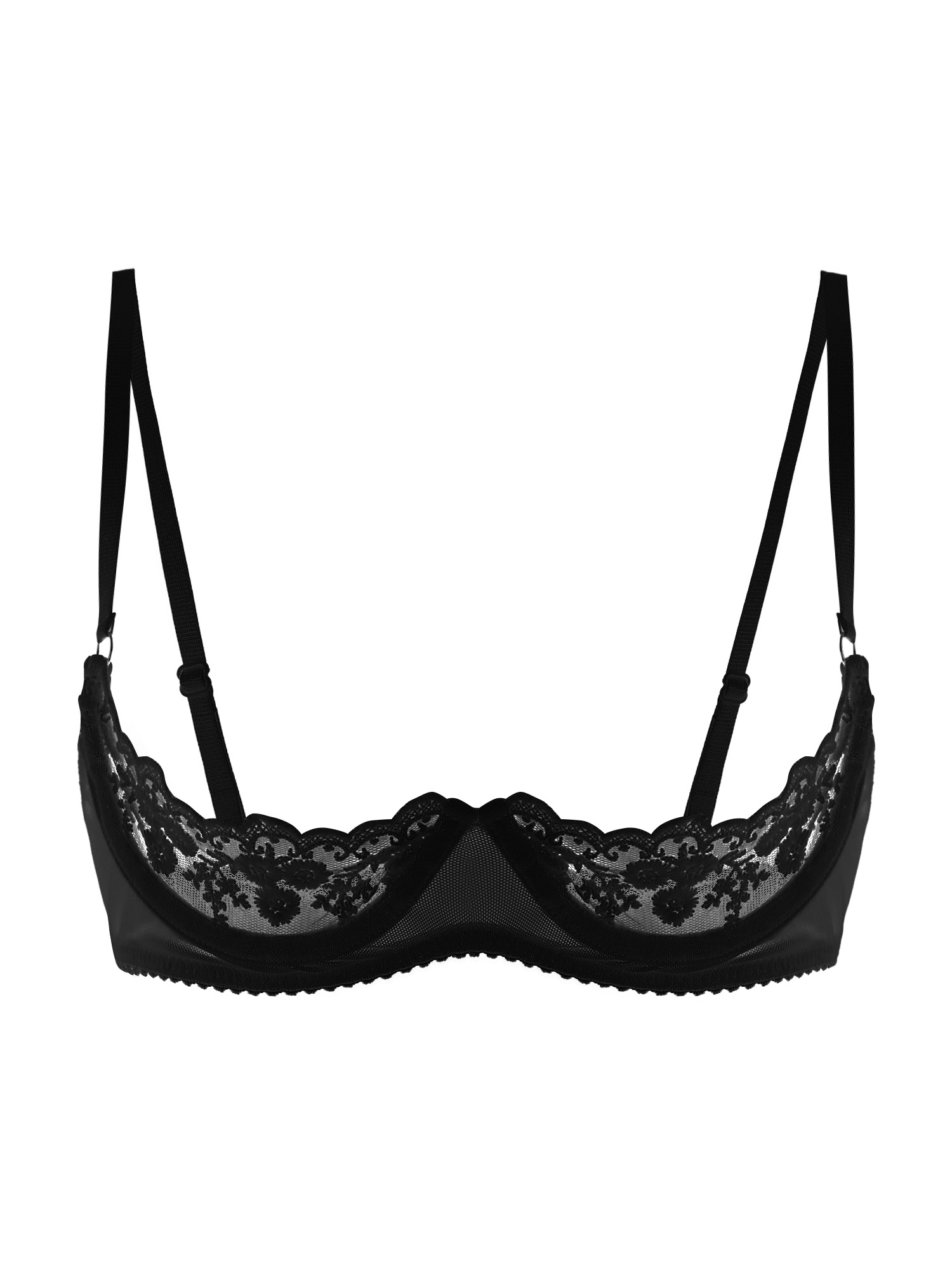 บราเซ็กซี่สำหรับผู้หญิง แบบเปิ - Sheer Bra Lace บทวิจารณ์และราคา