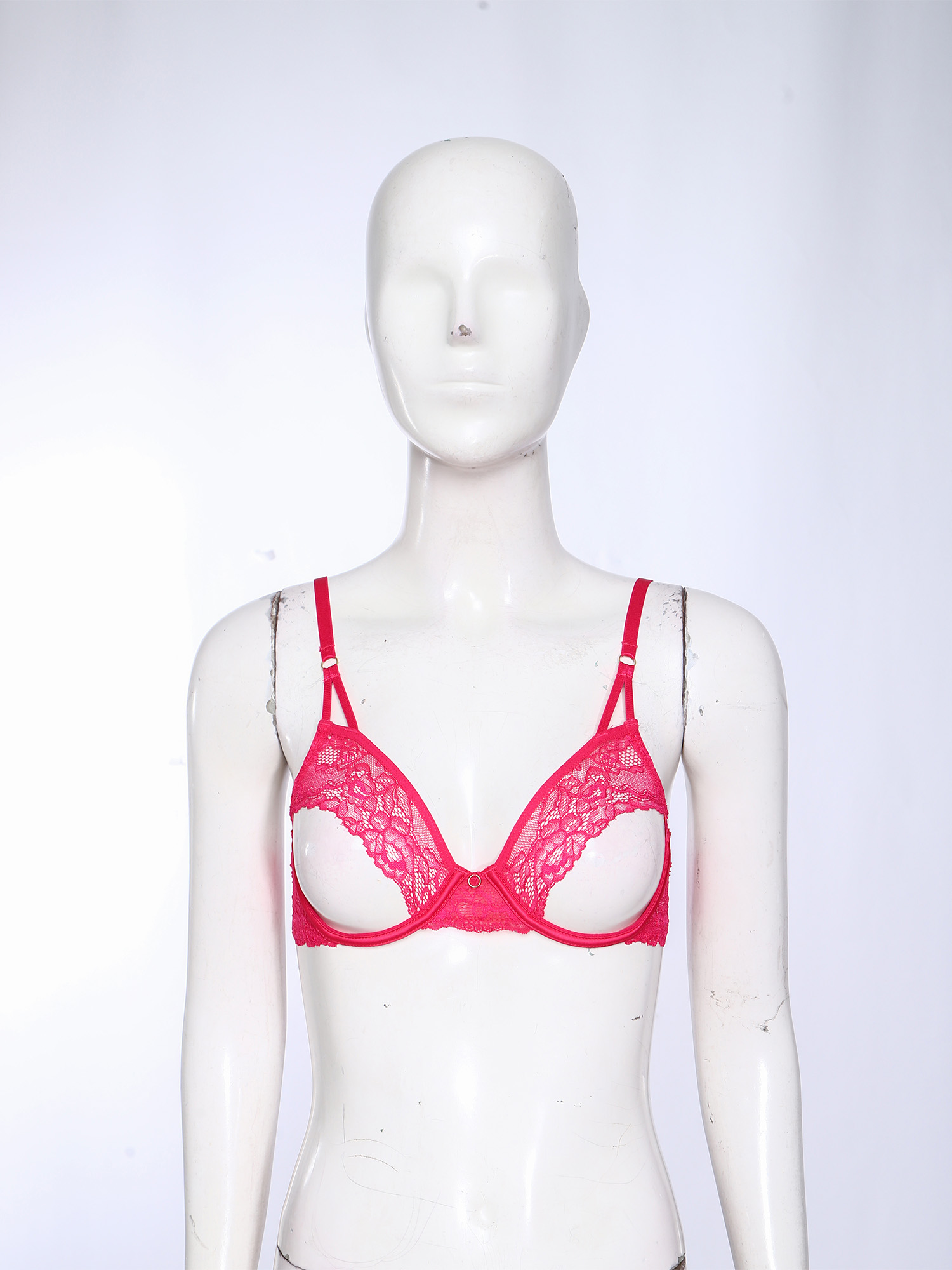 บราเซ็กซี่แบบเว้าลึก ผ้าลูกไม้ - Sheer Mesh Bra บทวิจารณ์และราคา