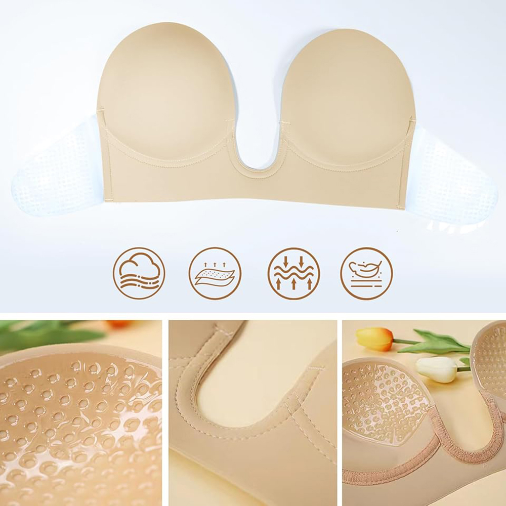 บราแบบแปะไร้สาย ยกทรงดันทรง สำ - Backless Bra Sticky บทวิจารณ์และราคา