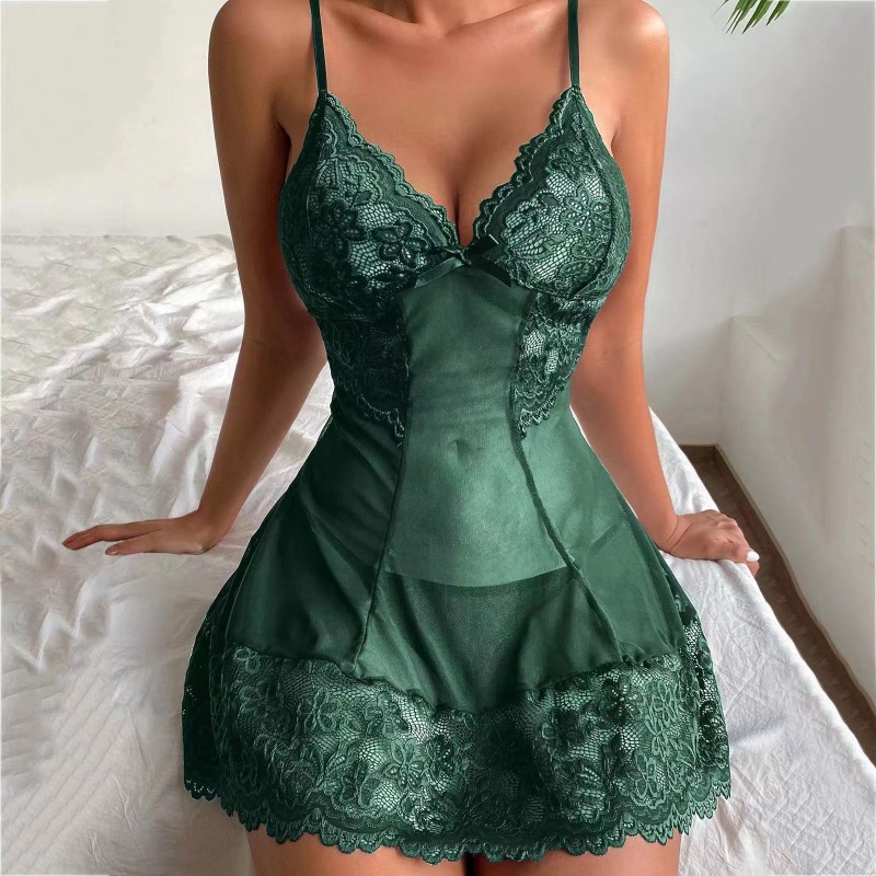 ชุดนอนเซ็กซี่จากผ้าลูกไม้และผ้ - Lace Bralette Set บทวิจารณ์และราคา