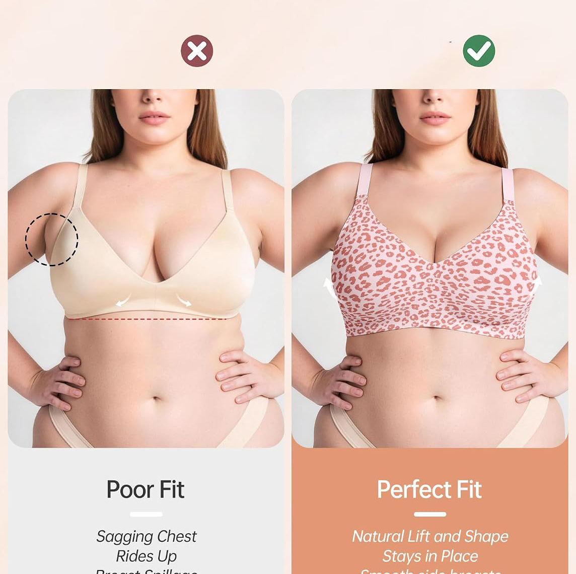 บราไร้โครงสำหรับผู้หญิง บราเจล - Wirefree Bra Comfort บทวิจารณ์และราคา