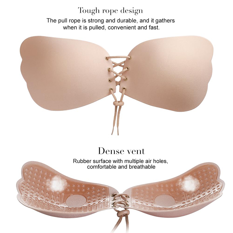1/2คู่ผู้หญิงฤดูร้อนBackless B - Plunge Bra Push Up บทวิจารณ์และราคา