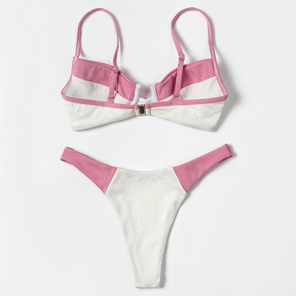 ZTVitality Ribbed Splicing เซ็ - Underwire Bra Padded บทวิจารณ์และราคา