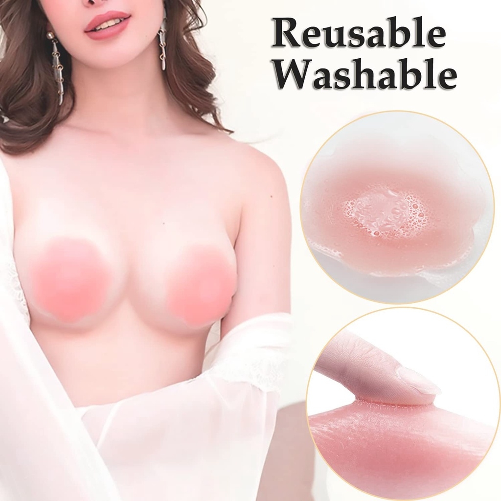 แผ่นปิดจุกนมซิลิโคนแบบแปะ 6/12 - Strapless Bra Adhesive บทวิจารณ์และราคา