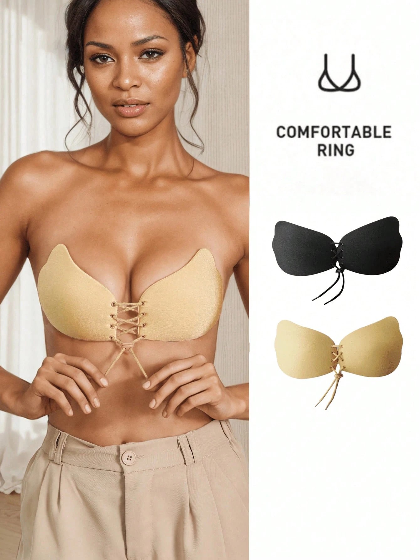 บราเหนียว 1 ชิ้น, บราไร้สายด้า - Strapless Bra Adhesive บทวิจารณ์และราคา