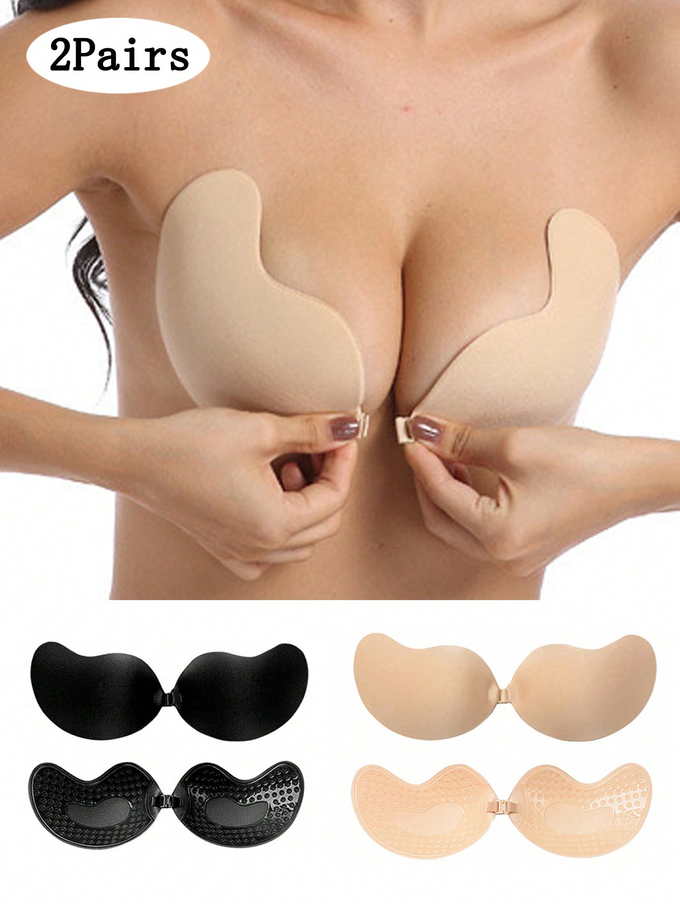 แผ่นเสริมหน้าอกแบบไร้สาย 2 ชิ้ - Strapless Bra Adhesive บทวิจารณ์และราคา